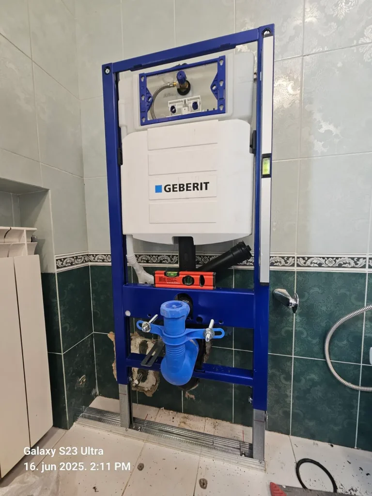 Ugradnja Geberit AquaClean tuš wc šolje u postojeće kupatilo