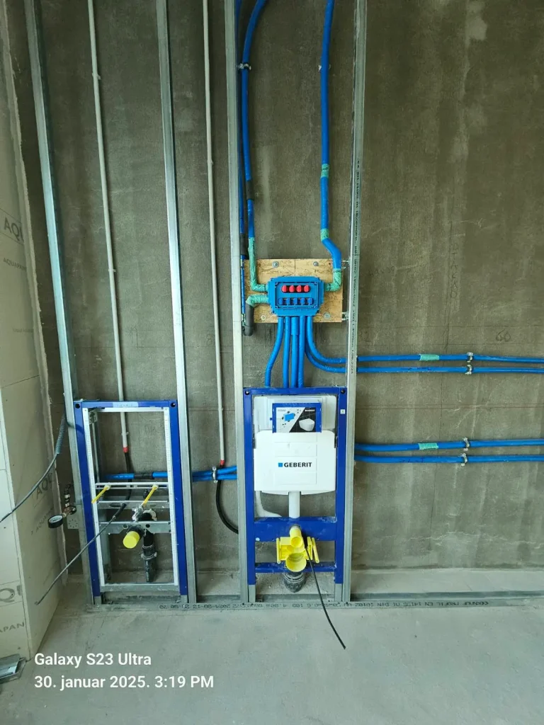 Priprema za ugradnju Geberit AquaClean tuš wc šolje