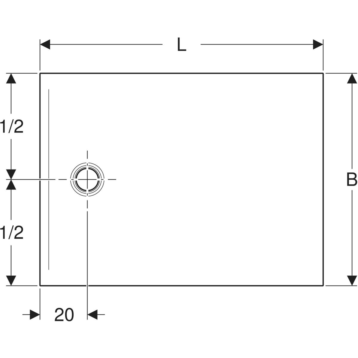 551.226.00.1teh1 Geberit CleanFloor30 tuš podloga