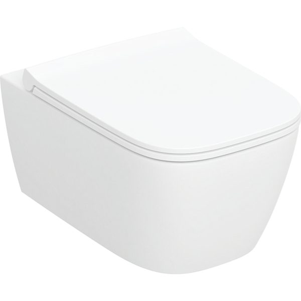 Geberit Smyle set konzolne WC šolje, pravougaona, skriveno kačenje, TurboFlush, sa WC sedištem, tip sendvič, 53 cm (503.171.00.1)